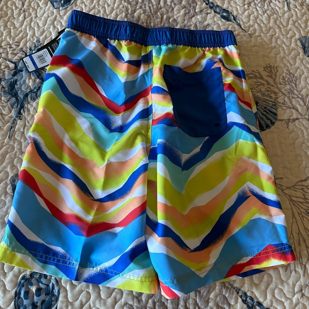 Speedo Multicolor Swim Shorts Boys Size XL (18-20). 28” Waist NWT‎